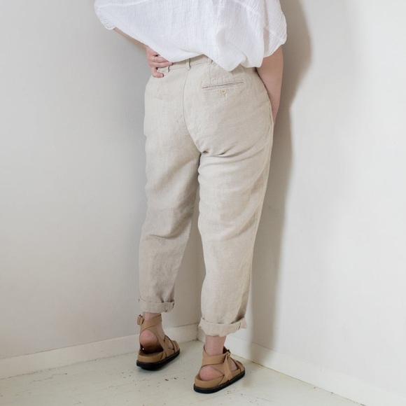 Vintage Linen Blend Trousers - Picture 2 of 2